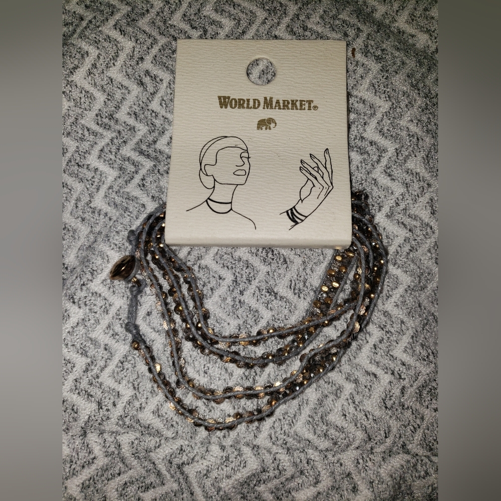 NWT-World Market Beaded Bracelet/Necklace